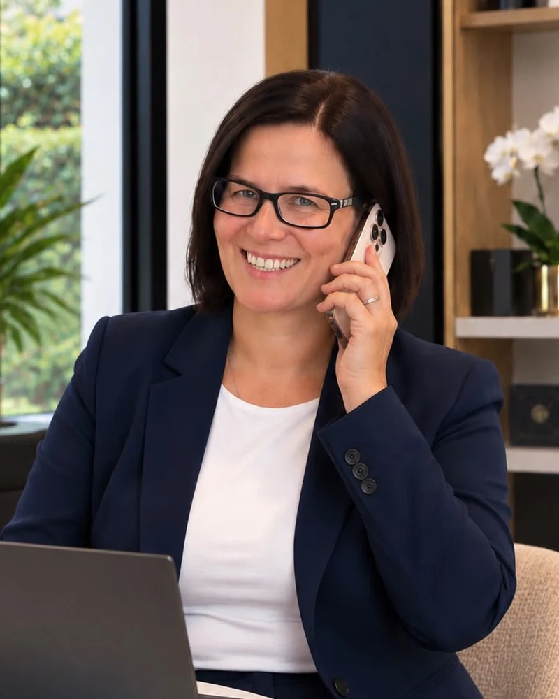 Rada Brujic, MBA, PhD – Gründerin von LCI – Logistics Cost Intelligence – im Telefongespräch: Kontakt zur Logistikberatung
